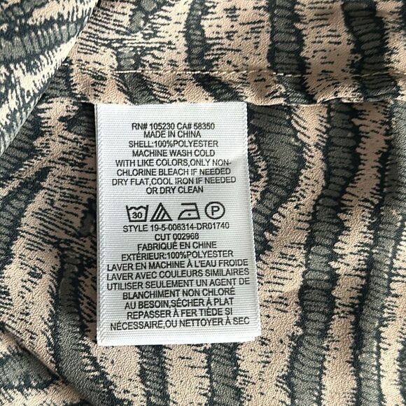 Joie Women's Brown Zebra Talma Long-Sleeve Button Mini Shift Shirt Dress Size S - Picture 9 of 9